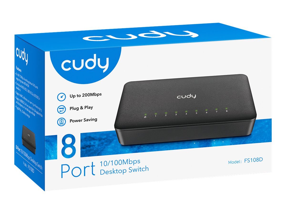 Cudy FS108D Fast-Ethernet-Switch 8 Ports Unmanaged Weiß