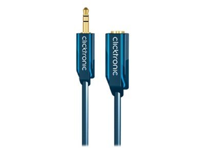 ClickTronic Casual Series Audioverlängerungskabel 5 m 3,5 mm Blau