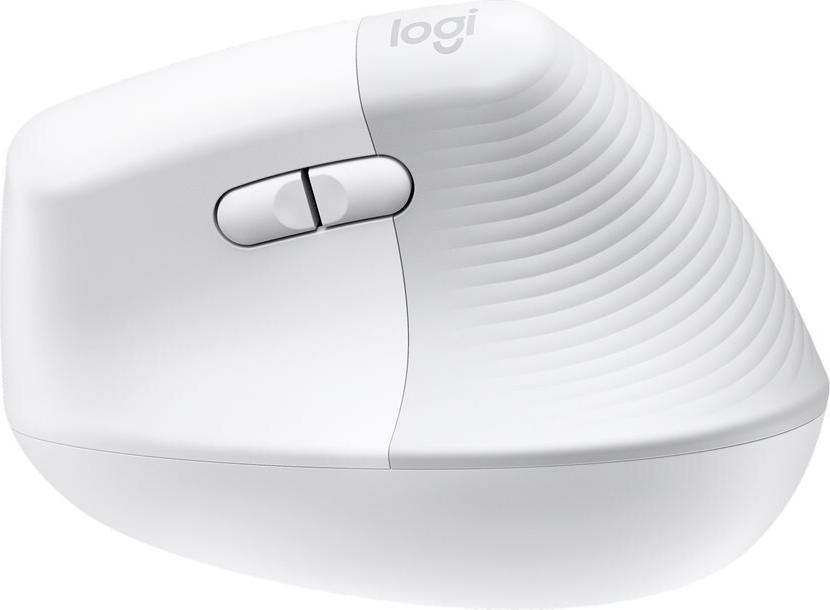 Logitech Lift Vertical Ergonomic Maus Bluetooth 2.4 GHz 4000 DPI 6 Tasten Off-White