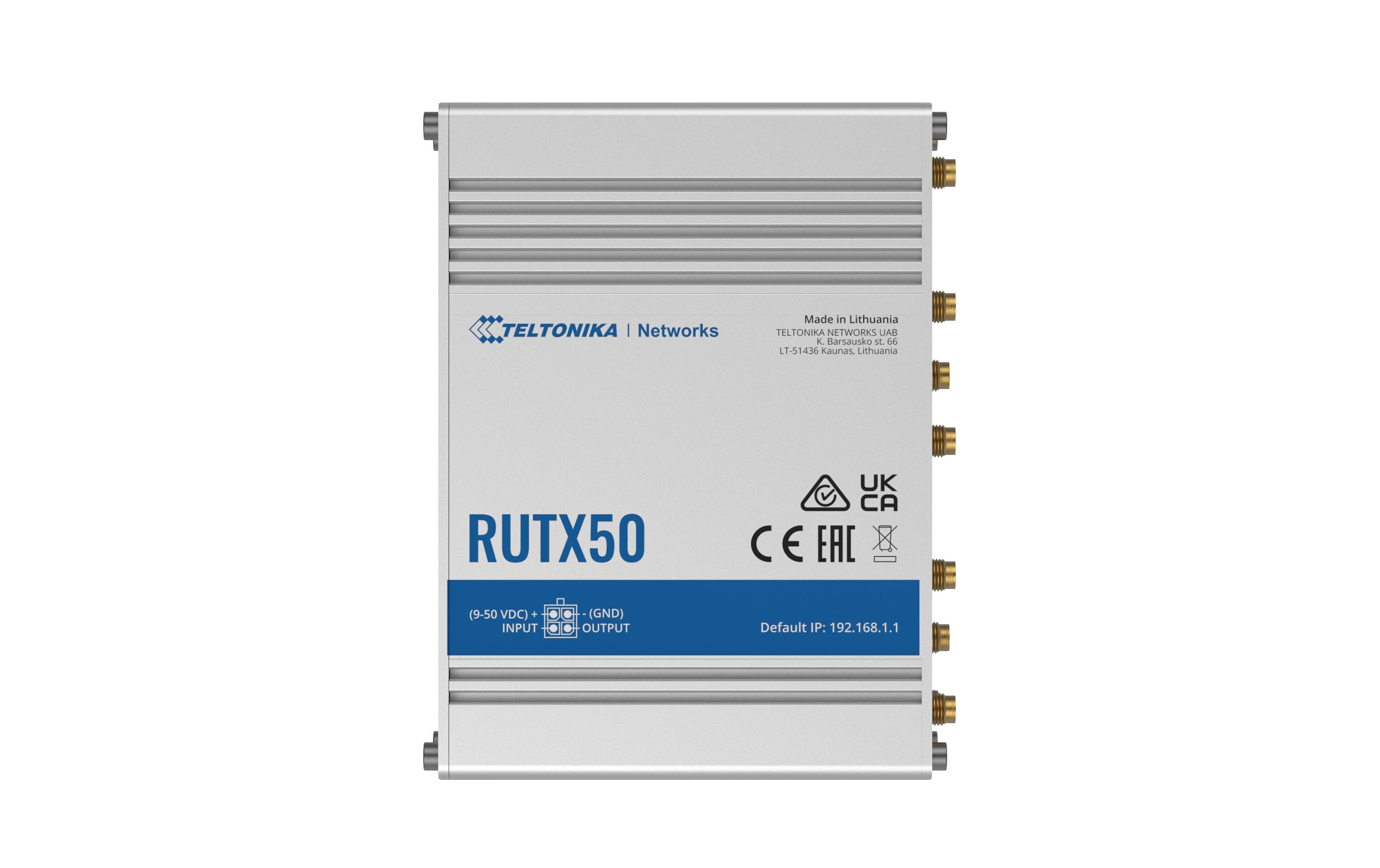 Teltonika RUTX50 5G WLAN-Router Wi-Fi 5 867 Mbps Edelstahl