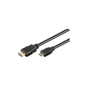 Wentronic Goobay High Speed HDMI™ with Ethernet Kabel, Schwarz, 2 m - HDMI™ A-Stecker>HDMI™ C-Stecker (Mini) (31932)