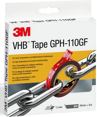 3M GPH-110F19-3 Klebeband Grau (L x B) 3 m x 19 mm 1 Rolle(n) (GPH-110F19-3) (geöffnet)