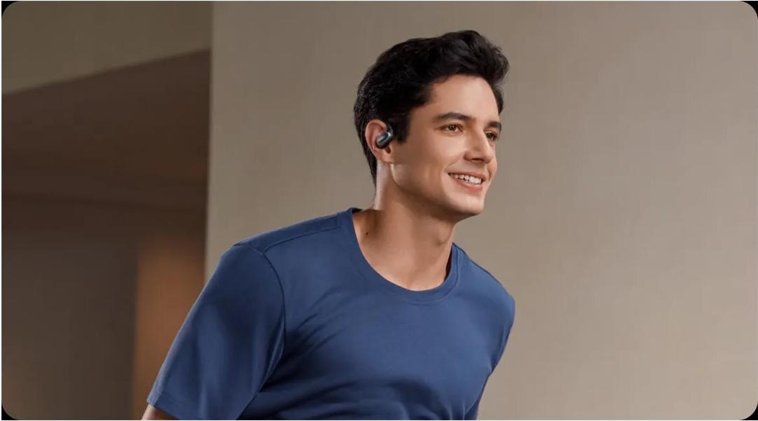 Shokz OpenFit Air True Wireless-Kopfhörer mit Mikrofon Bluetooth Schwarz