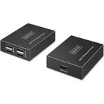 DIGITUS USB 2.0 CAT Extender, 4 Port USB-A, 150m (DA-73120)