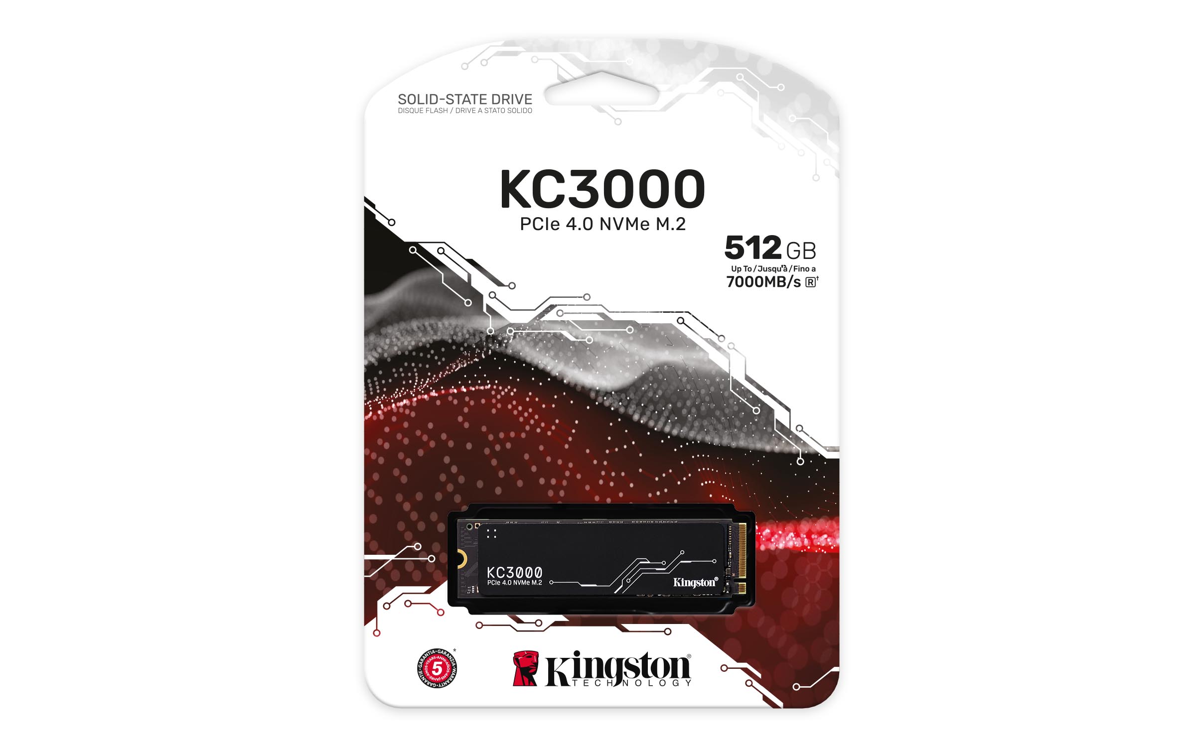 Kingston KC3000 NVMe SSD 512 GB M.2 2280 TLC PCIe 4.0 (SKC3000S/512G)