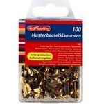 herlitz Rundkopf-Musterbeutelklammern, messingfarben, 15 mm aus Metall, Kopfbreite: xx,x mm, für besseres Verschließen (8770307)