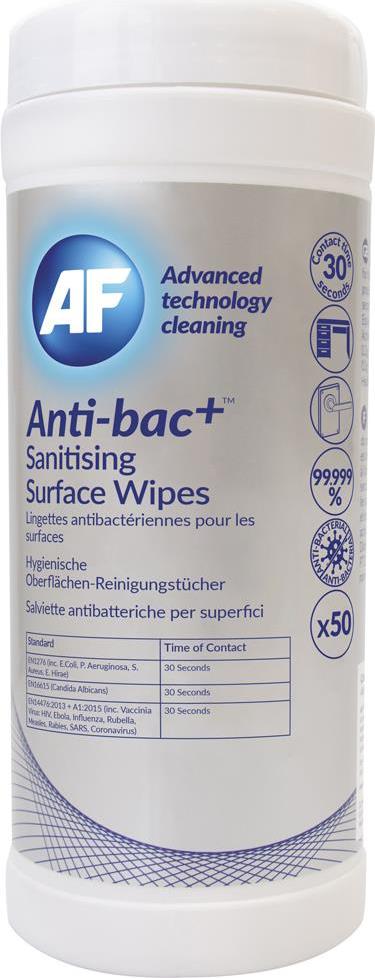 AF Anti-bac+ - 50 Stück(e) - 175 x 160 mm - Weiß - 84 mm - 84 mm - 200 mm (BSCW50T)