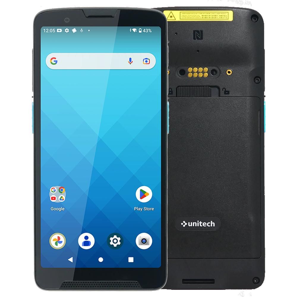 UNITECH EA660 WIFI + 5G + 2D Engine: Android 13, GMS and AER, 2D (SE4710), 6G/128GB, 5G, WLAN 6E, 2x2 MU-MIMO, Bluetooth 5.2, 1.5m drop, IP67, including 5000mAh battery and USB 3.0 type C cable. Optional: Hand strap and Quick Charge 3.0 power adapt (EA660-NANFUM3G)