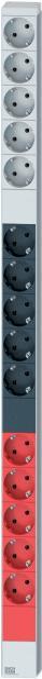 Steckdosenleiste vertikal 15 x Schutzkontakt, 3-phasig, Stecker CEE 16 Hersteller: Bachmann (691784)