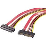 Renkforce Festplatten, Strom Verlängerungskabel [1x SATA-Kombi-Stecker 7+15pol. - 1x SATA-Kombi-Buchse 7+15pol.] 0.50 m Rot, Orang (1391526)