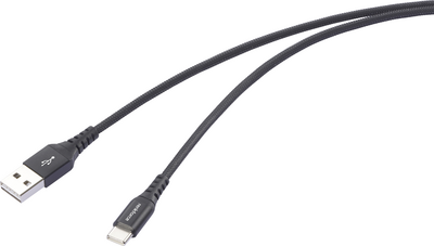 Renkforce USB-Kabel USB 2.0 USB-A Stecker USB-C Stecker Schwarz hochflexibel Extrem (RF-6872332)