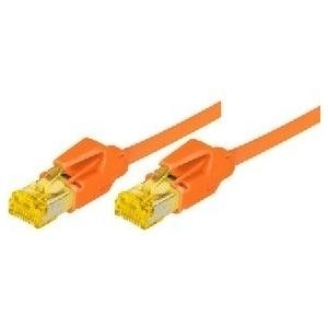 Patchkabel S/FTP, PiMF, Cat 6a, orange, 3.0 m Für 10 Gigabit/s, halogenfrei, mit Draka-Kabel und Hirosesteckern TM31 (72203A)