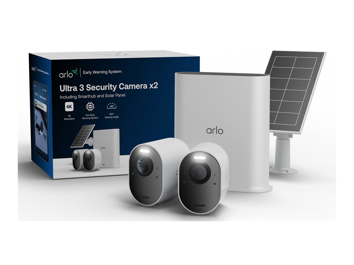 Arlo Ultra 3 2-Kamera-Set Netzwerk-Überwachungskamera mit Solarpanel