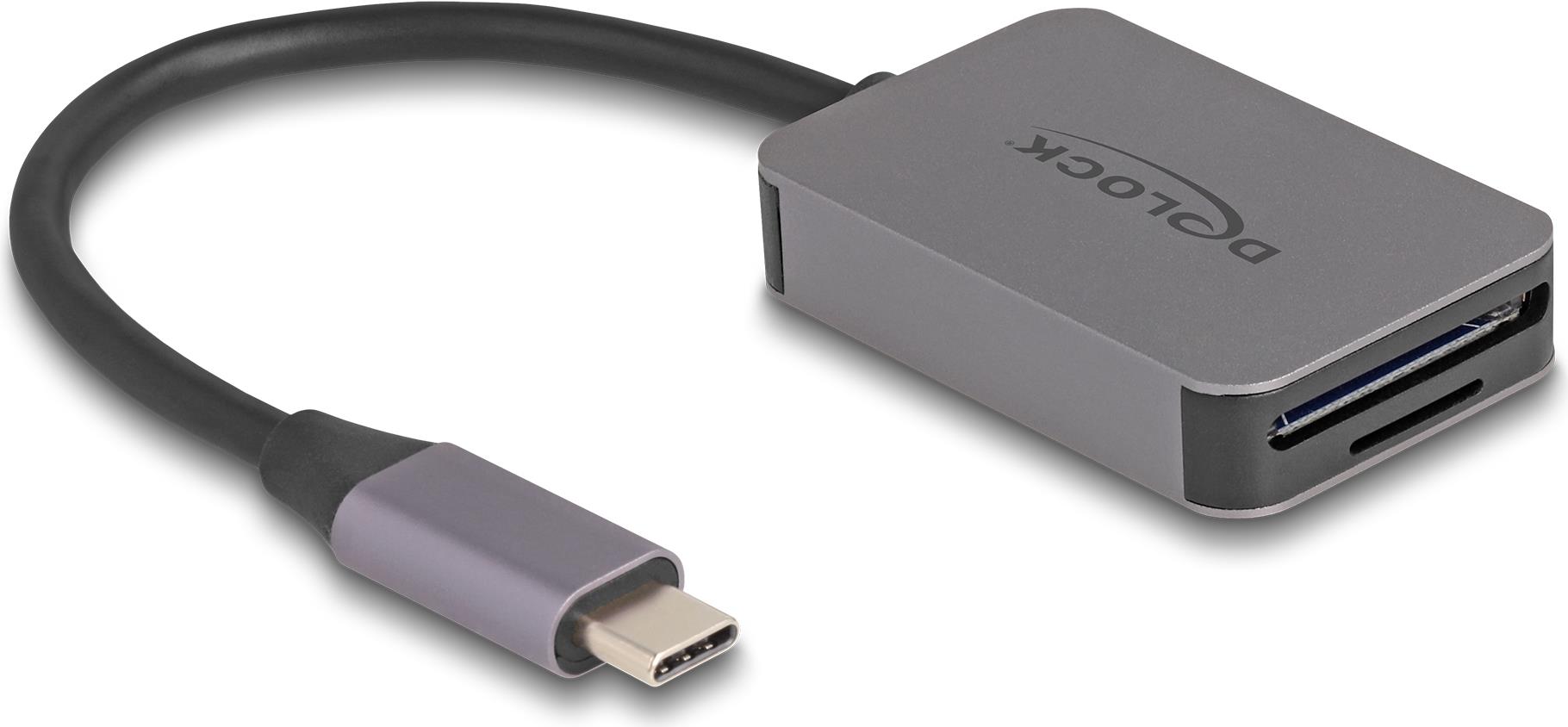 Delock 91009 Kartenleser USB-C Aluminium Grau
