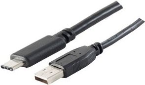 SHIVERPEAKS BASIC-S - USB-Kabel - USB Typ C (M) bis USB (M) - 1,8m - geformt - Schwarz (BS77143-1.8)