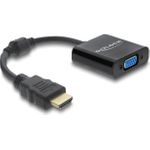 Delock Adapter HDMI Stecker zu VGA Buchse schwarz (61077)