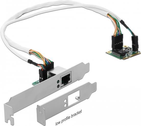 DeLOCK Mini PCIe I/O PCIe half size 1 x Gigabit LAN Low Profile (95265)