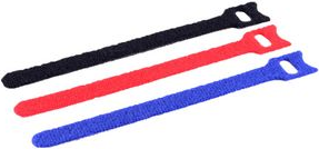 shiverpeaks BASIC-S Klett-Kabelbinder, 145 x 11 mm, farbig mit Durchführung, aus Kunststoff, schnell und einfach anzu - 1 Stück (BS18-10001)