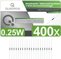 Quadrios 201711P002 Metallschicht-Widerstand Sortiment axial bedrahtet 0.25 W 1 % 400 St. (201711P002)