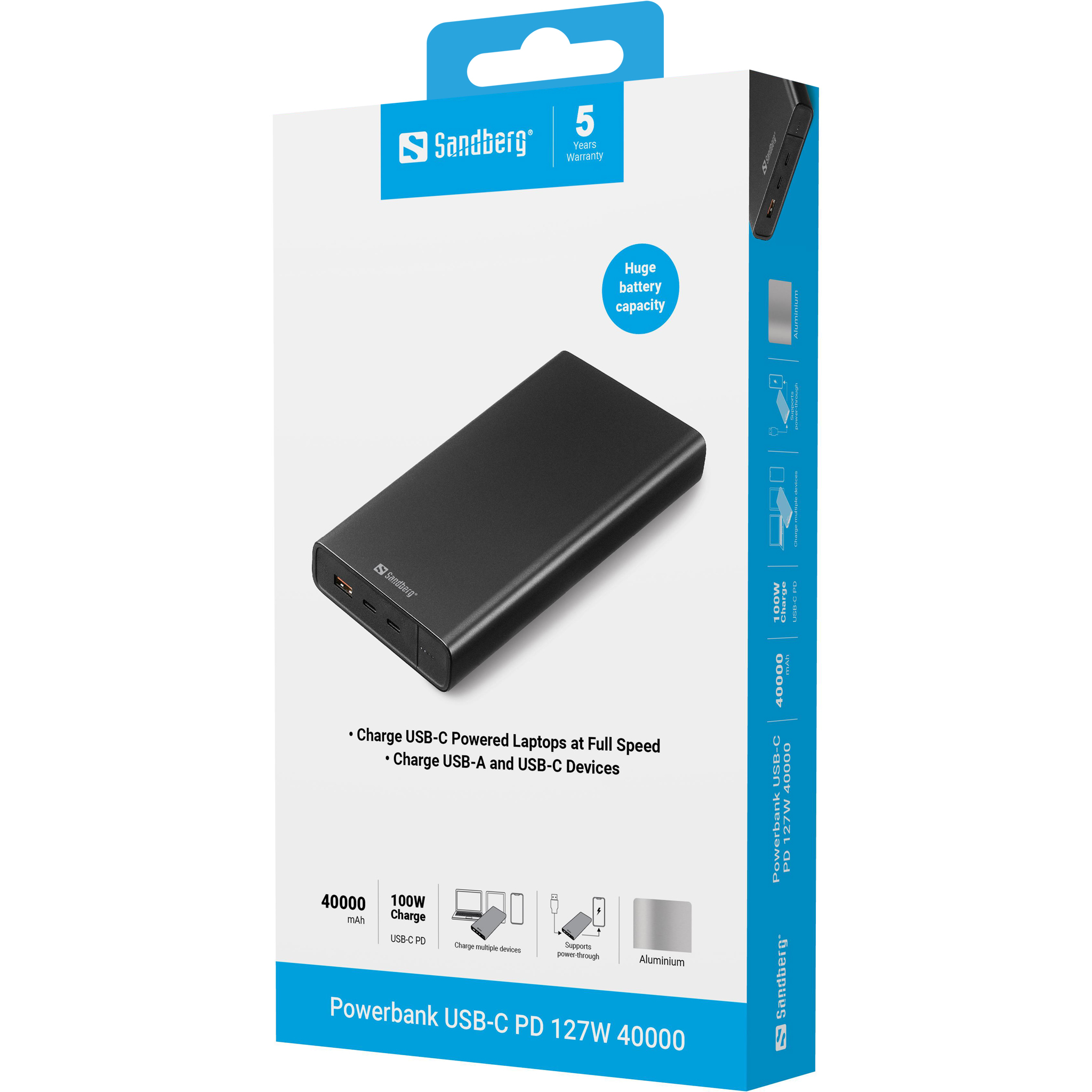 Sandberg Powerbank 420-63 4000 mAh 127 W Schwarz