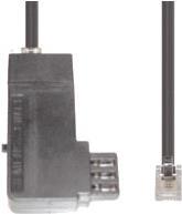 E+P Telefonkabel 3,0m T 138/3 TAE-F-Stecker/Westernstecker 6/4 (T138/3)