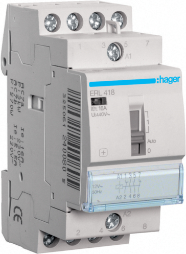 Hager Installationsrelais 16A 2S+2Ö 12V ERL418 (ERL418)