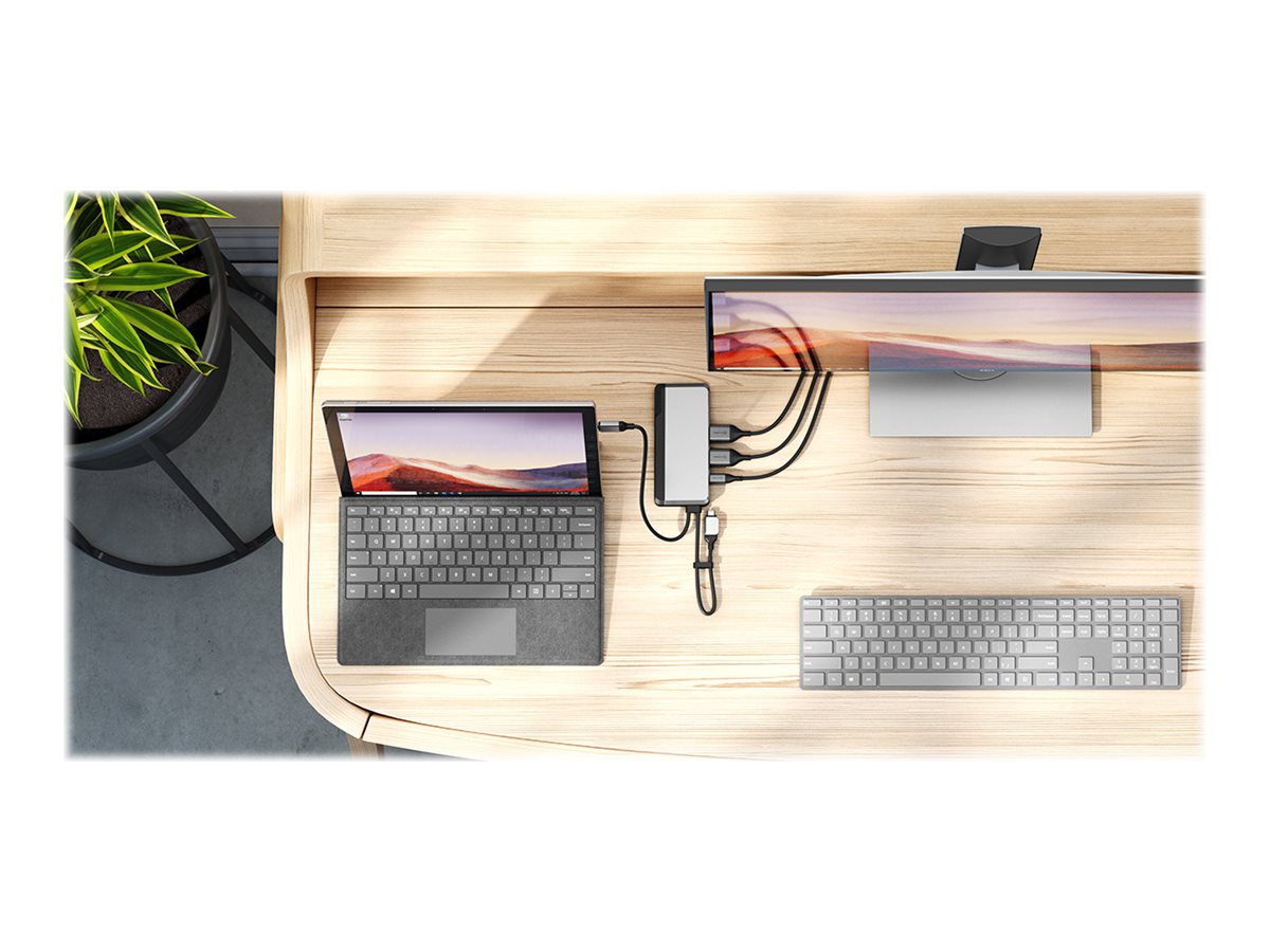 ALOGIC USB-C Super Dock 2x HDMI 1GbE Schwarz, Silber