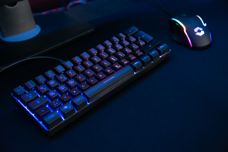 SPEEDLINK LETOS Gaming-Tastatur 60% RGB USB QWERTZ Schwarz
