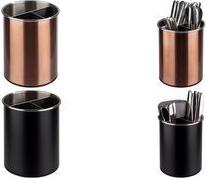 APS Besteckbehälter, drehbar, kupfer aus Edelstahl, innen mattiert, mit herausnehmbarem - 1 Stück (11747)