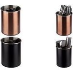 APS Besteckbehälter, drehbar, kupfer aus Edelstahl, innen mattiert, mit herausnehmbarem - 1 Stück (11747)