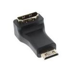 InLine® HDMI Adapter, HDMI A Buchse auf Mini HDMI C Stecker, gewinkelt, vergoldete Kontakte (17690K)