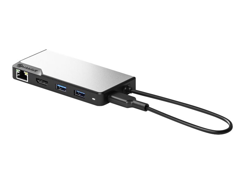 ALOGIC USB-C Fusion ALPHA 5-in-1 Hub V2 Dockingstation HDMI Gigabit Ethernet 100 W Schwarz, Grau