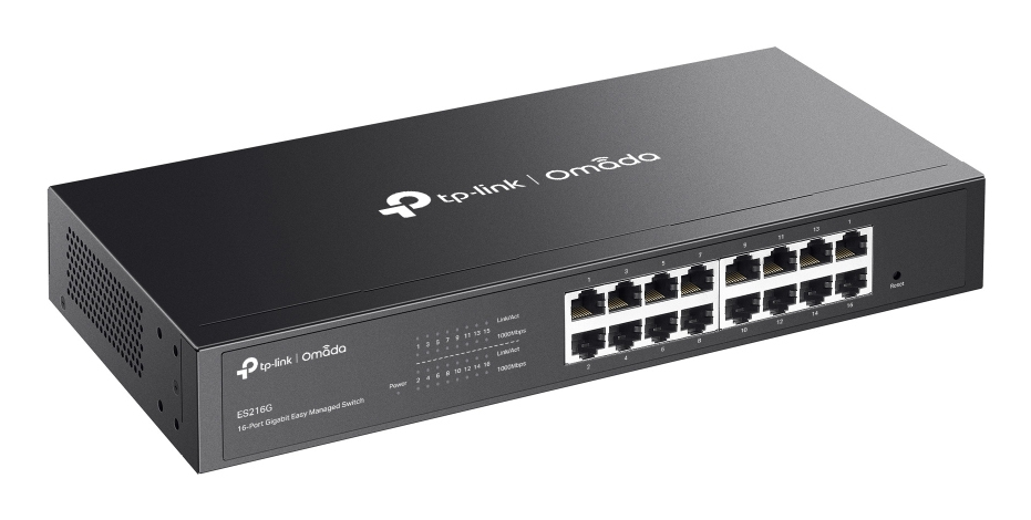 TP-Link Omada ES216G 16-Port Gigabit Managed L2 Switch Schwarz