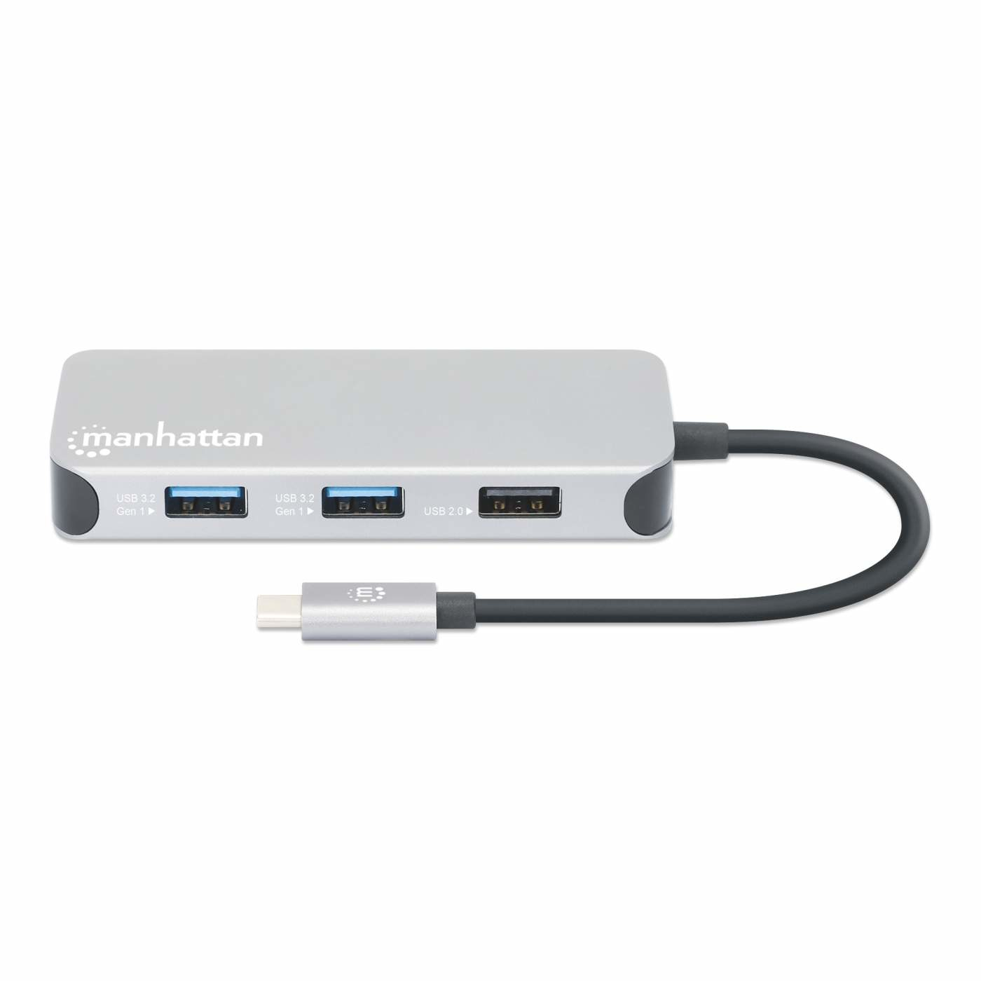 Manhattan USB-C 8-in-1 Dockingstation HDMI 4K USB 3.2 Gen 1 Space Grau