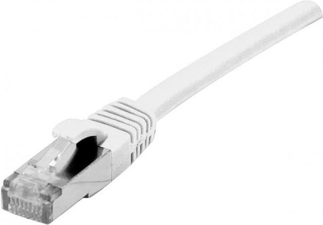 Patchkabel S/FTP, PiMF, Cat.6A (tiefgestellt), weiß, 10,0 m 10-Gigabit-fähiges Patchkabel mit RohkabelCat.7 Rohkabel und besonders schmalem Knickschutz (858646)