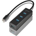 Axagon HUE-S2C Schnittstellen-Hub USB 3.0 (3.1 Gen 1) Type-C 5000 Mbit/s Schwarz (HUE-S2C)
