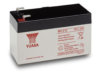 Yuasa NP1.2-12 Bleiakku 12 V 1,2 Ah AGM VRLA Schwarz/Weiß