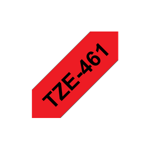 Brother TZe 461 - Laminiertes Band - schwarz auf rot - Rolle (3,6 cm x 8 m) -...