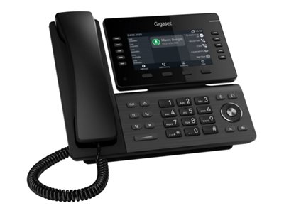 Gigaset P855BW IP PRO VoIP-Tischtelefon 5" TFT-Farbdisplay Bluetooth WLAN PoE Schwarz