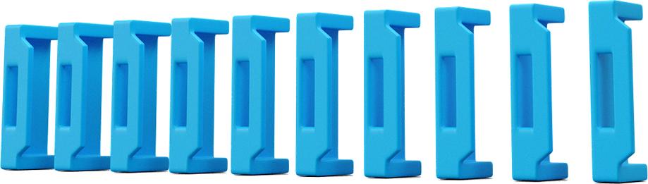 Lindy HDMI Port Blockers (Without Key) - Pack of 10, Blue (40321)