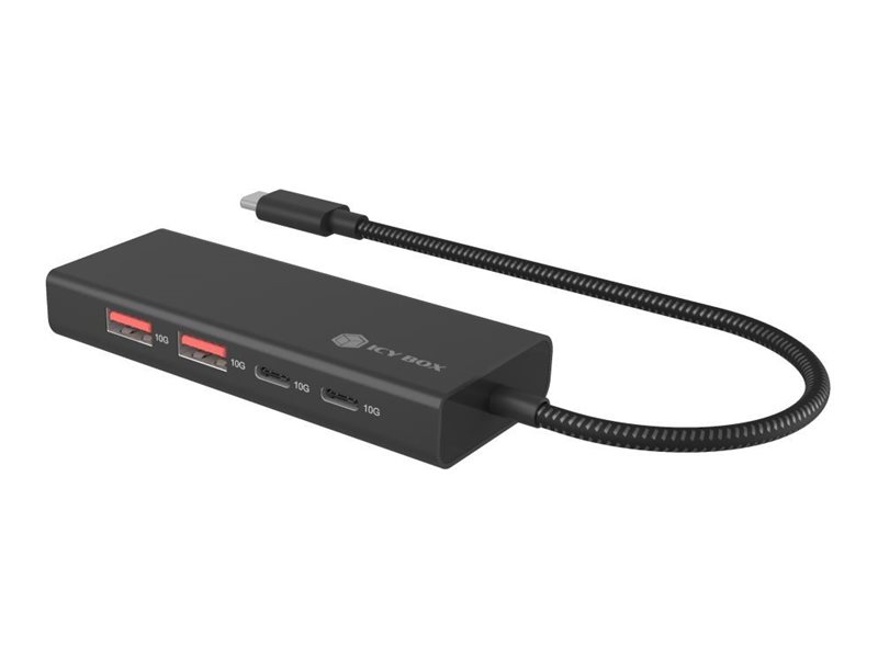 ICY BOX IB-HUB1436-CPD 4-Port USB 3.2 Gen 2 Hub Schwarz