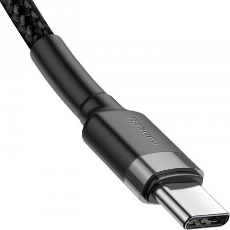 Baseus Cafule Series Lade-/Datenkabel USB-C auf USB-C PD2.0 60W Flash 1m, grau-schwarz (CATKLF-GG1)