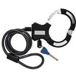 FISCHER Kabel-Fahrradschloss mit Schelle, Länge: 1.200 mm einfache Bedienung dank innovativer Handschellen-Integration - 1 Stück (50745)