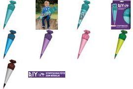 ROTH Stoffbezug für DIY-Stoffschultüte zum Bügeln, blau Stoffbezug aus 100 % Mikrofaser, 120 g/qm, - 1 Stück (658091)