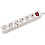 VALUE 6-fach Steckdosenleiste mit Schalter, weiß, 6,0 m (19.99.1086)