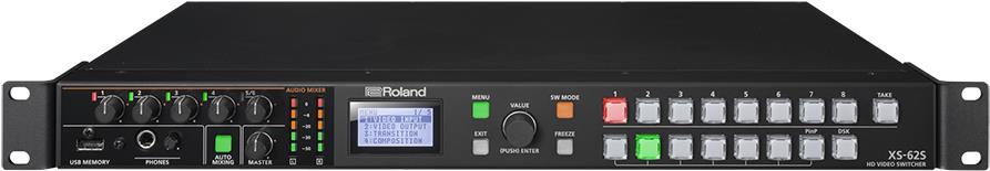 ROLAND XS-62S Compact 1U Rack Matrix Switcher w. Audio & PTZ camera control (419661A38)