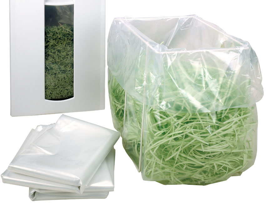 HSM Plastikbeutel für Aktenvernichter Modell 108.2 100 Stück Transparent