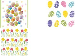 PAPSTAR Oster-Motivservietten "Coloured Eggs" 250 x 250 mm, 1/4 Falz, 3-lagig, Tissue - 1 Stück (87370)