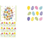 PAPSTAR Oster-Motivservietten "Coloured Eggs" 250 x 250 mm, 1/4 Falz, 3-lagig, Tissue - 1 Stück (87370)