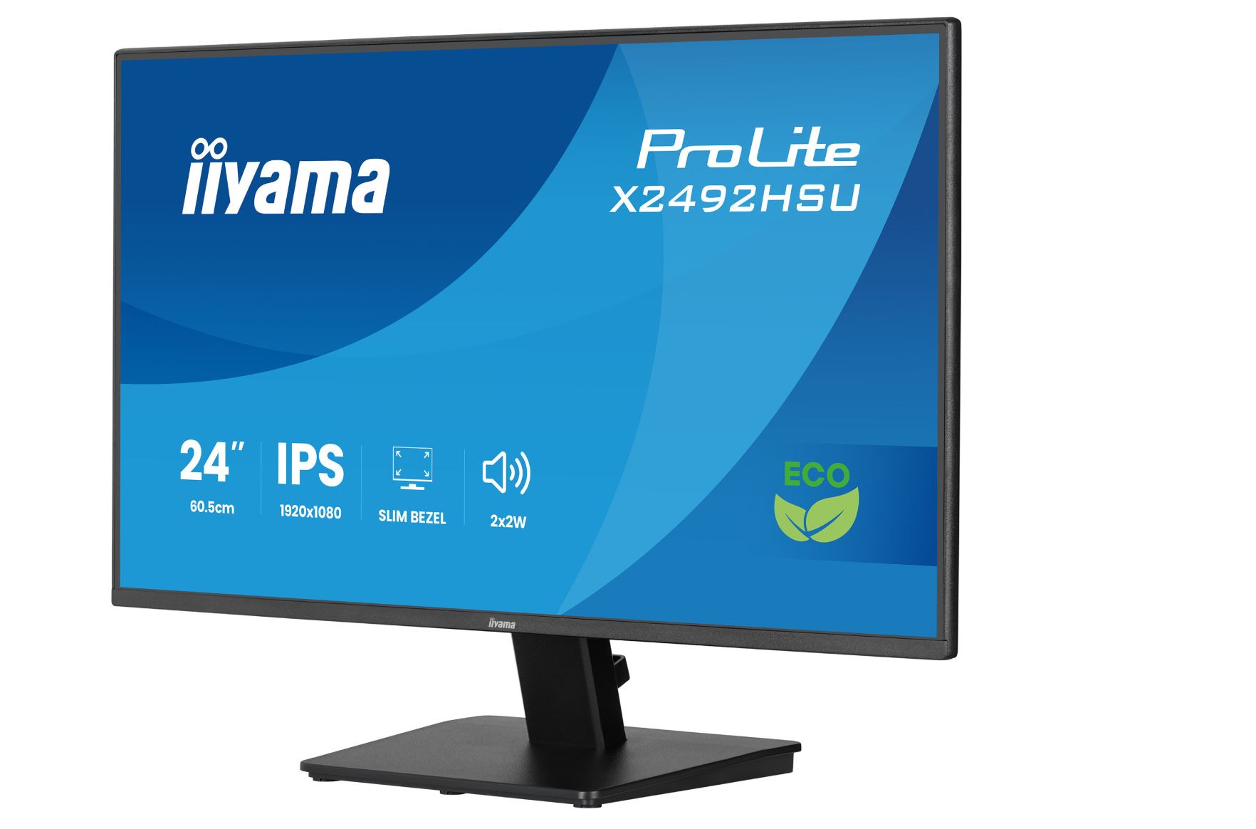Prolite X2492HSU-B1, LED-Monitor - (60.5 cm (24 Zoll), schwarz (matt), FullHD, IPS, HDMI, DP, USB-Hub, 120Hz Panel) [Energieklasse B] (X2492HSU-B1)
